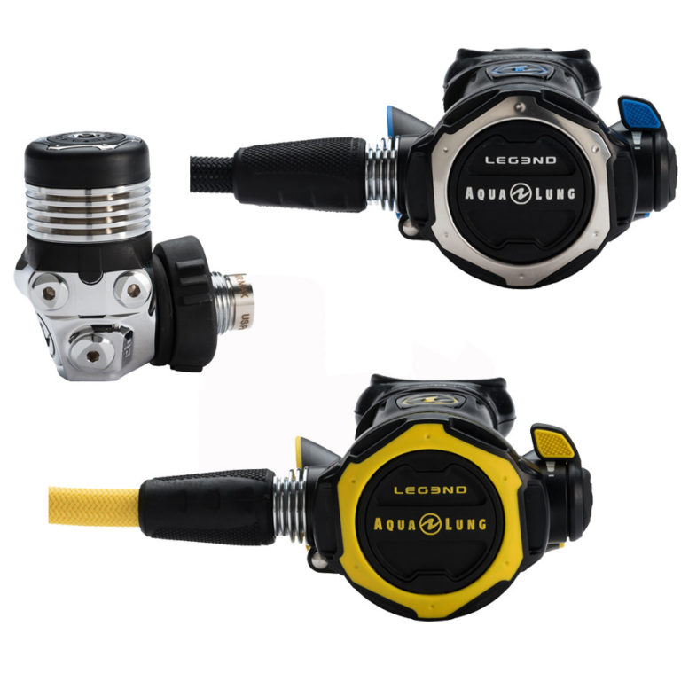 Aqua Lung Legend Octopus - High-Visibility Yellow Alternate Air Source For Scuba Diving