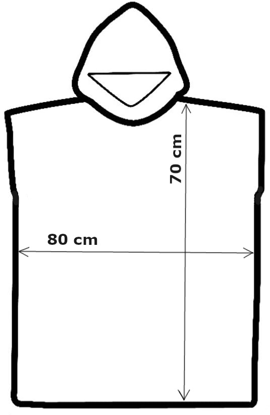 poncho size 130-155