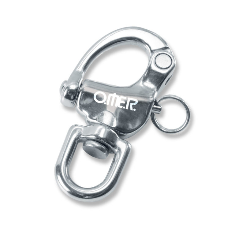 Omer karabina z nerezové oceli QUICK RELEASE CARABINER 90mm DELPHIN