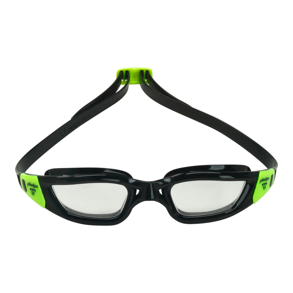 TIBURON-clear lens-BLACK-LIME-BUCKLES-FRONT